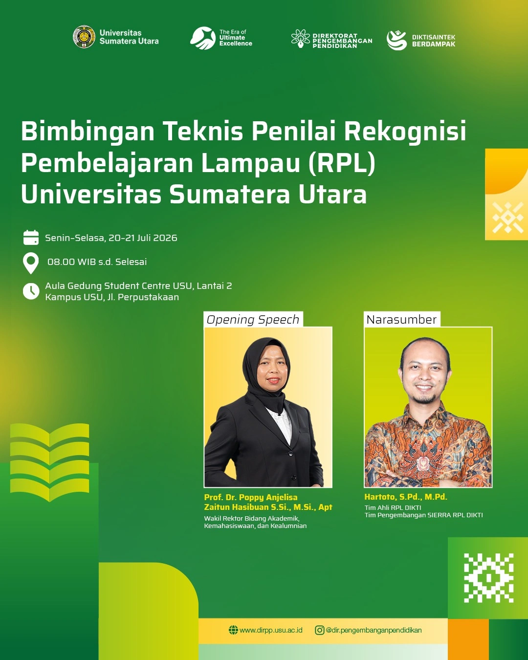 USU Gelar Bimbingan Teknis Penilai Rekognisi Pembelajaran Lampau